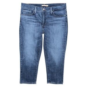 Levi’s 311 Shaping Skinny Capri Jeans Womens 32 Lapis Dark Wash Mid Rise Stretch